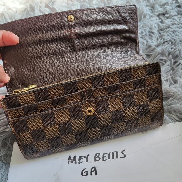 SOLD Authentic LV Sarah DE wallet canvas leather - Picture 5 of 7